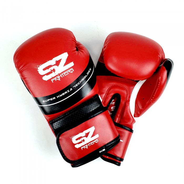 SZ Fighters - Боксови ръкавици Изкуствена кожа - Thunder - Red​